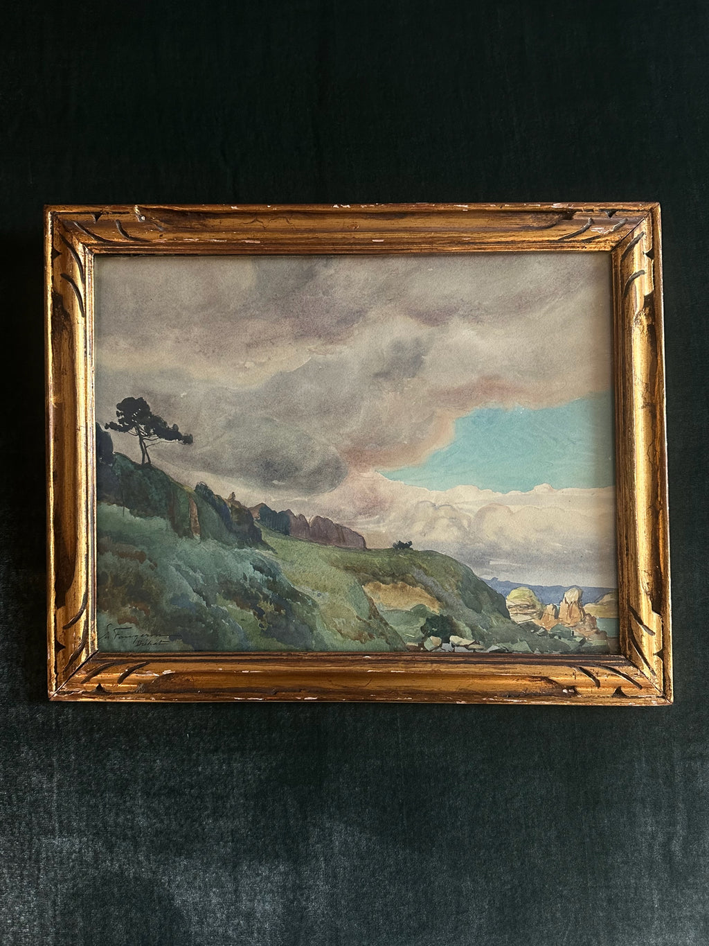 Coastal Landscape Watercolor