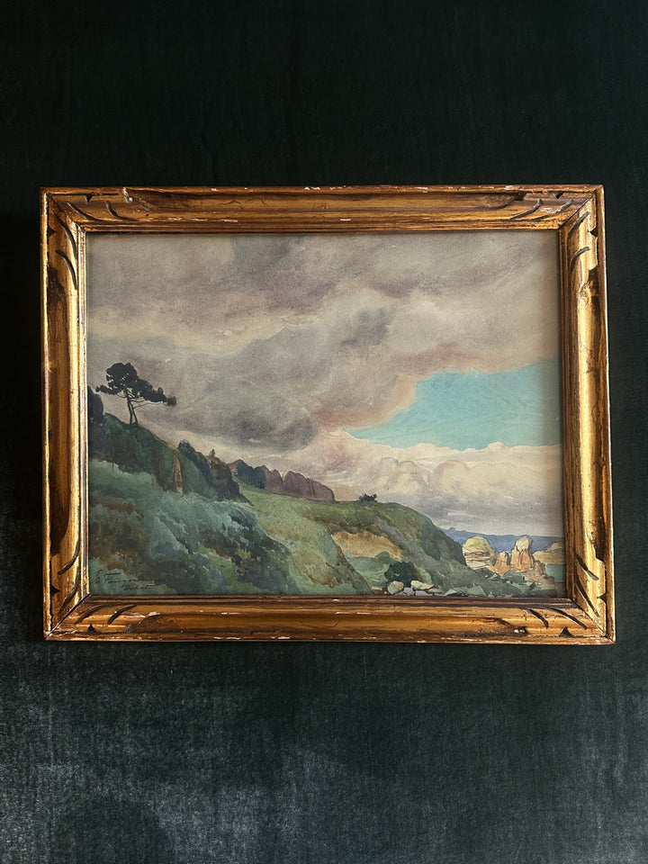 Coastal Landscape Watercolor