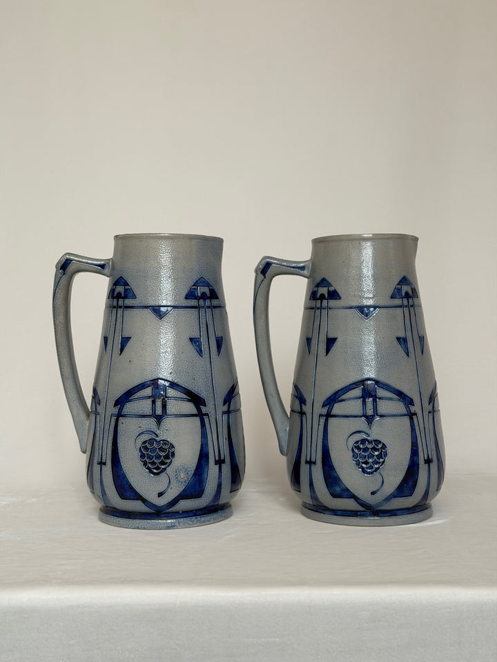 Pair of Art Nouveau Jugs