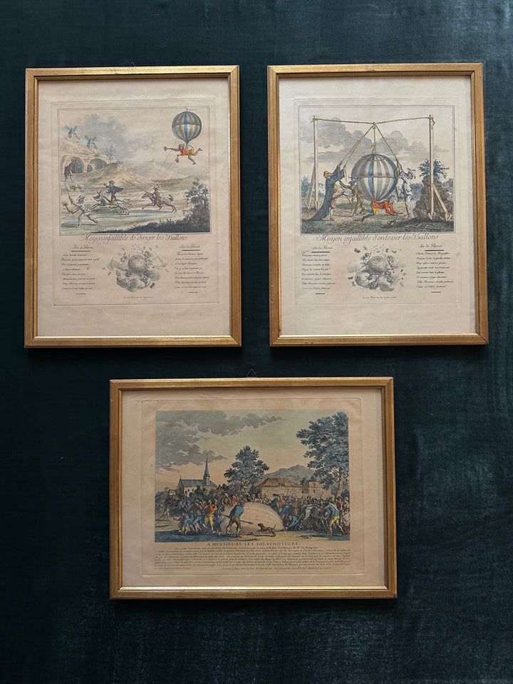 Balloon Engraving Triptych