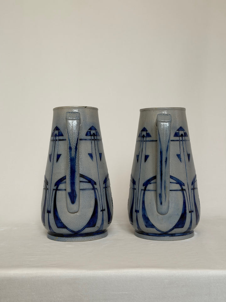 Pair of Art Nouveau Jugs