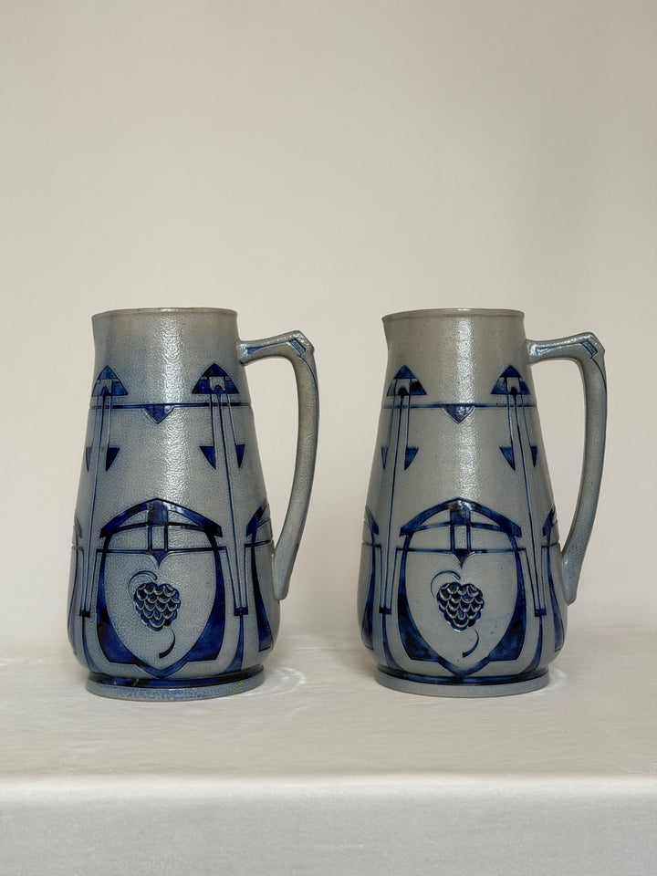 Pair of Art Nouveau Jugs