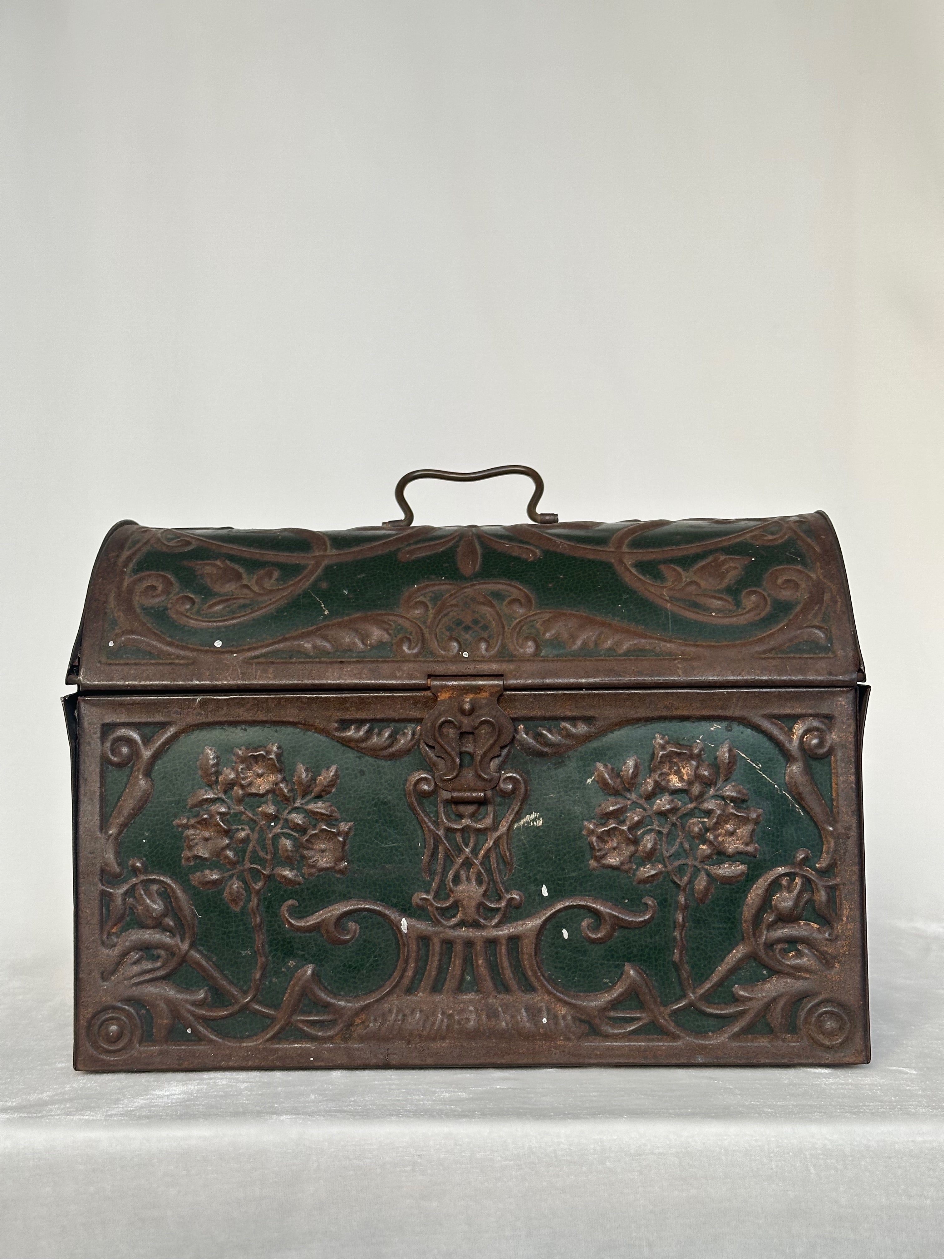 Art Nouveau Tin Casket
