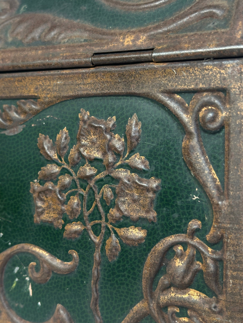 Art Nouveau Tin Casket