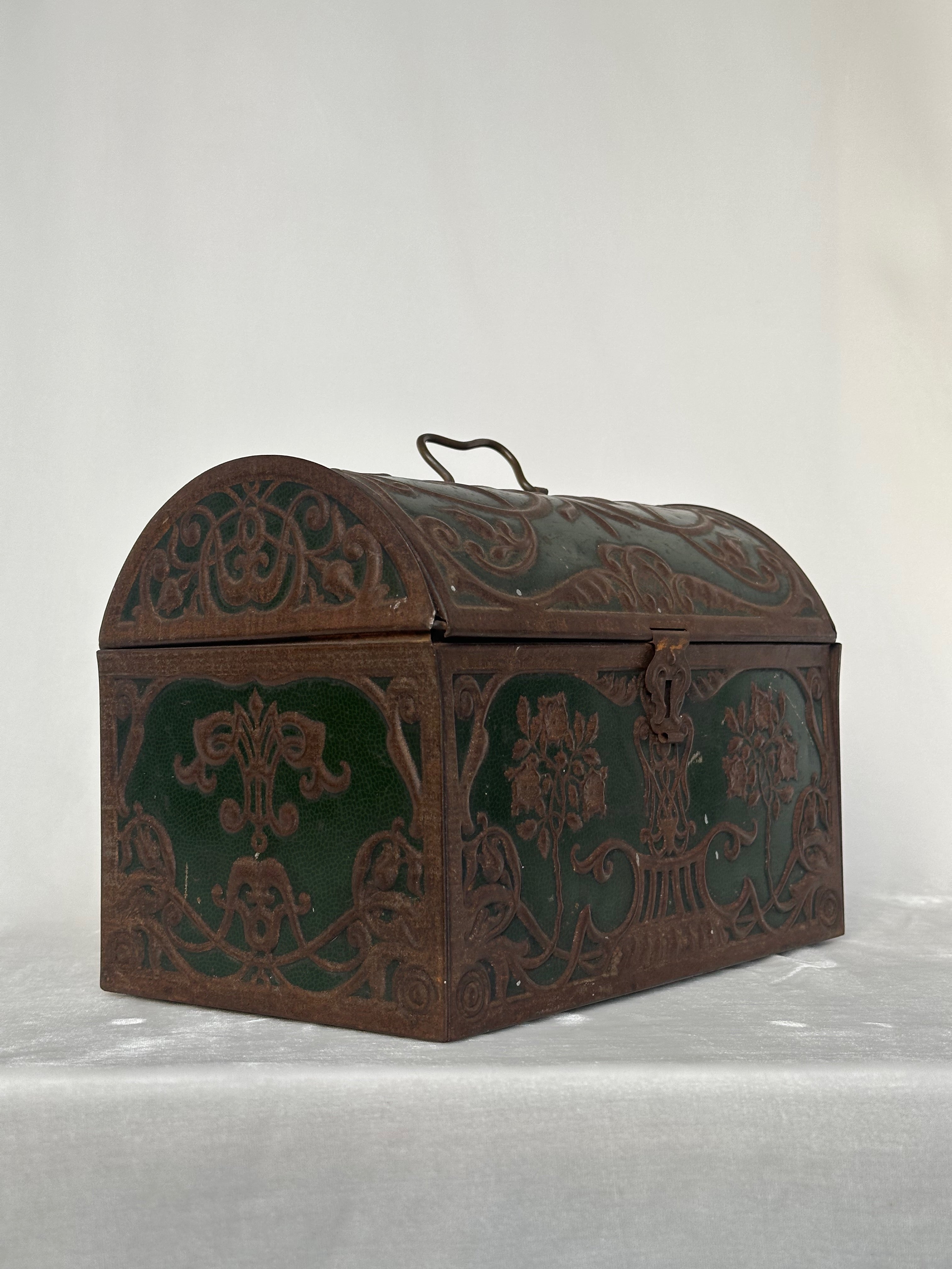 Art Nouveau Tin Casket