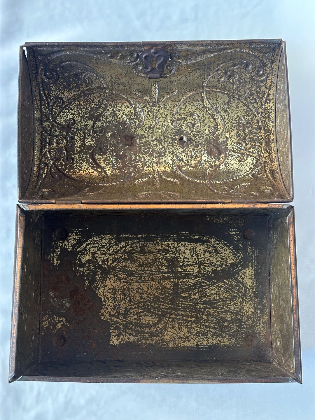 Art Nouveau Tin Casket