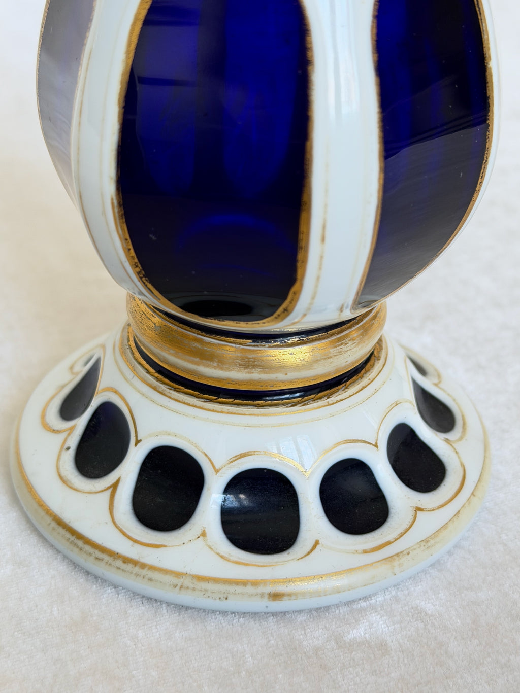 Blue Bohemia Trumpet Vase