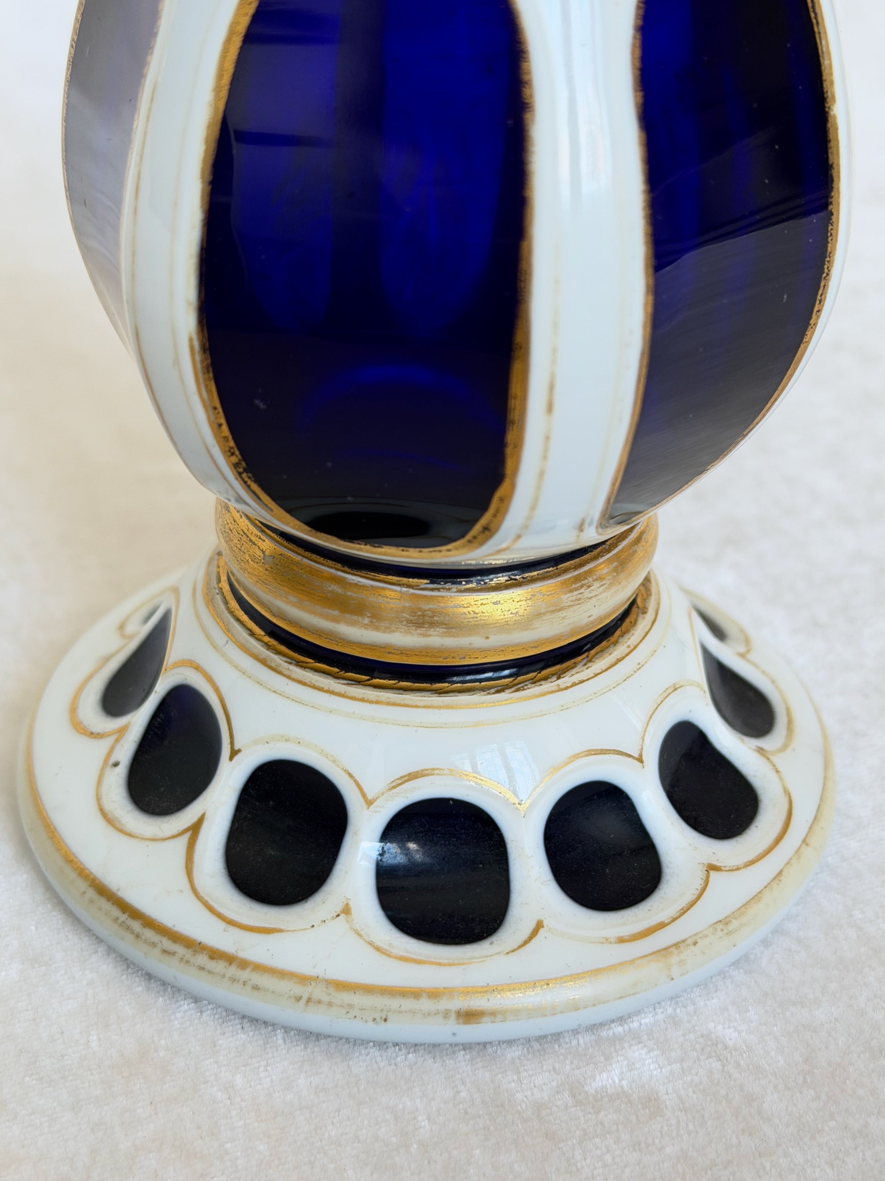 Blue Bohemia Trumpet Vase