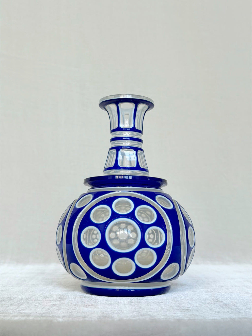 Blue Bulb Bohemia Vase