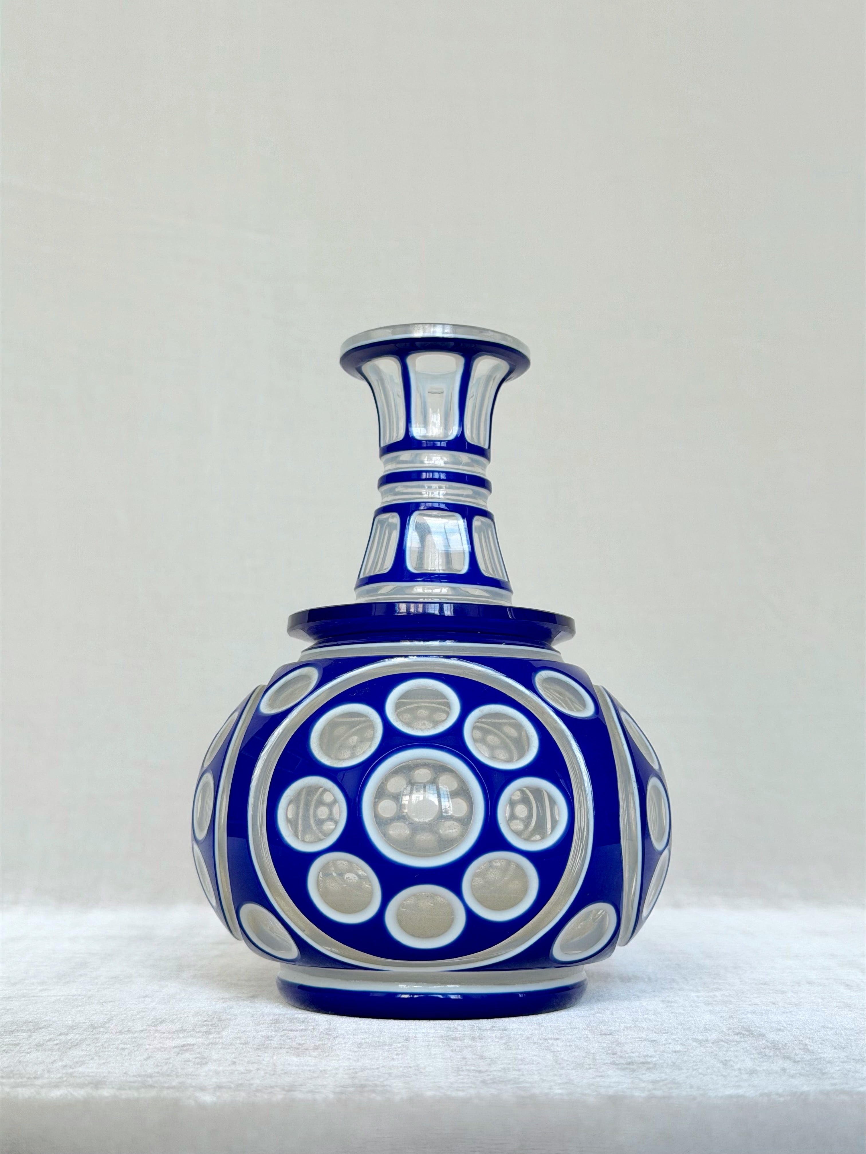Blue Bulb Bohemia Vase