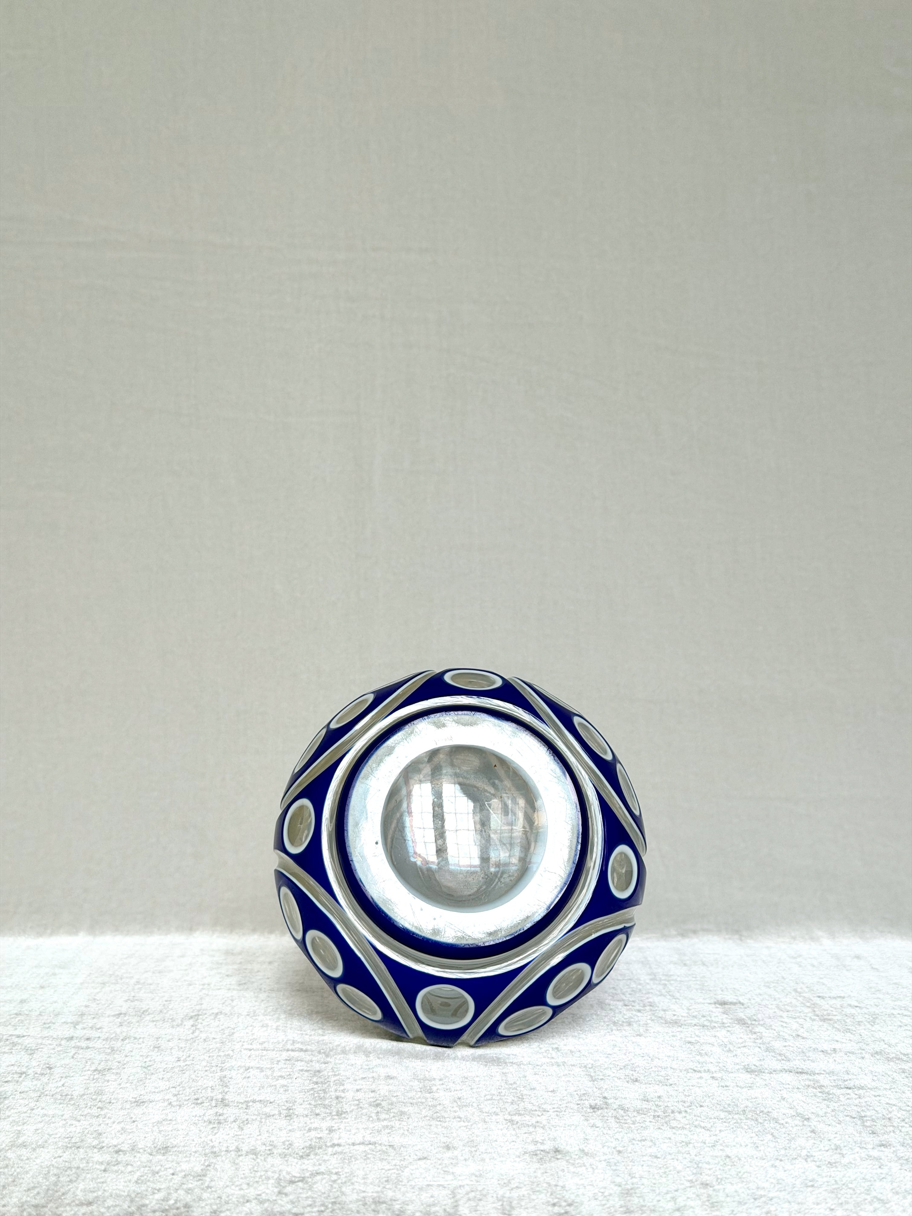 Blue Bulb Bohemia Vase