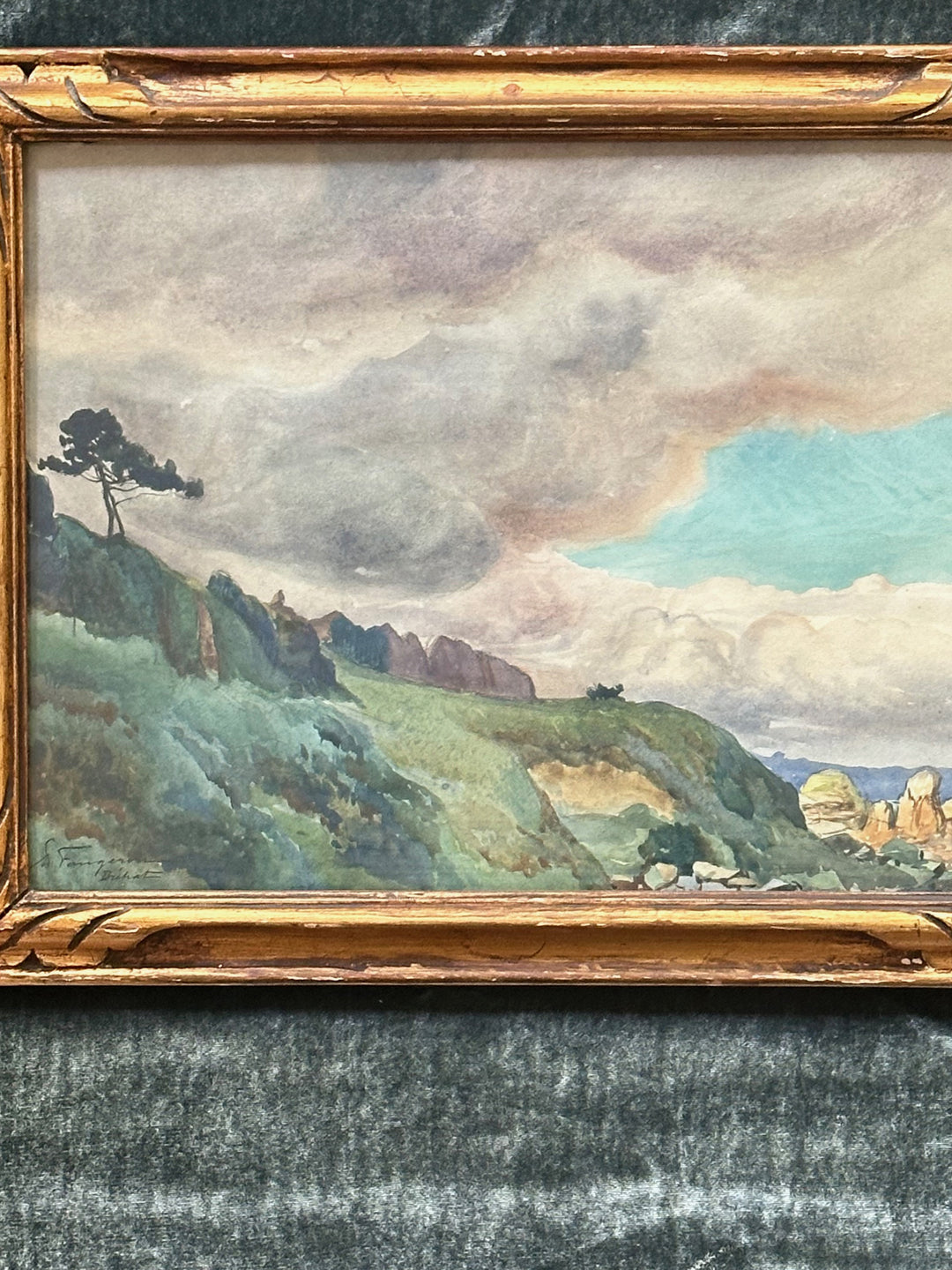 Coastal Landscape Watercolor