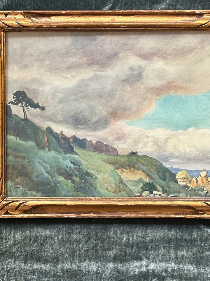 Coastal Landscape Watercolor