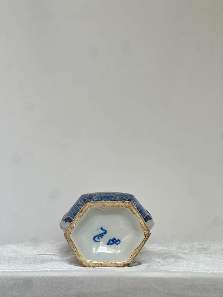 Delftware Vase with Floral Bouquet