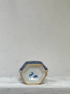 Blue Delftware Vase with Floral Bouquet