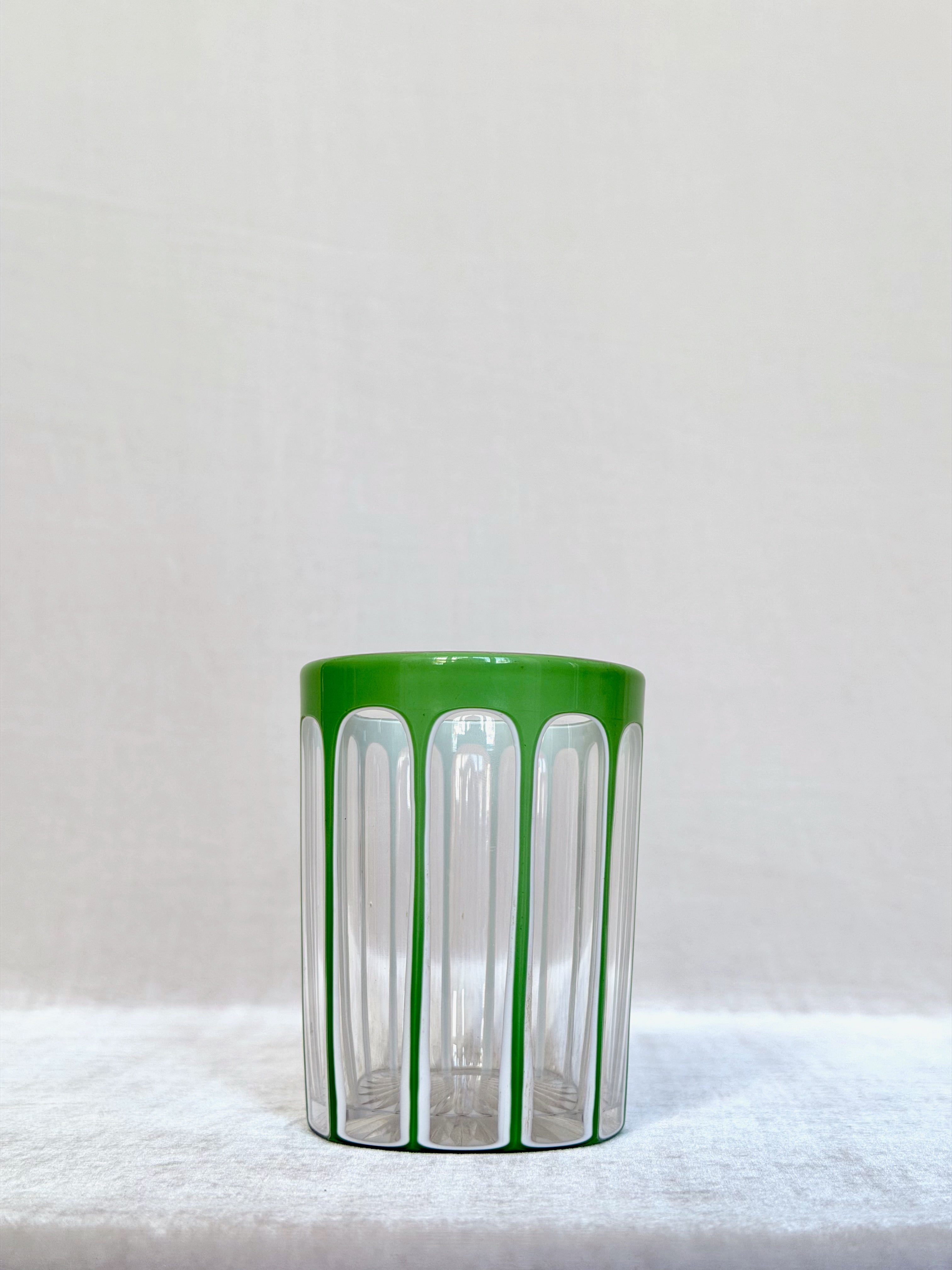 Green Bohemia Etched Glass