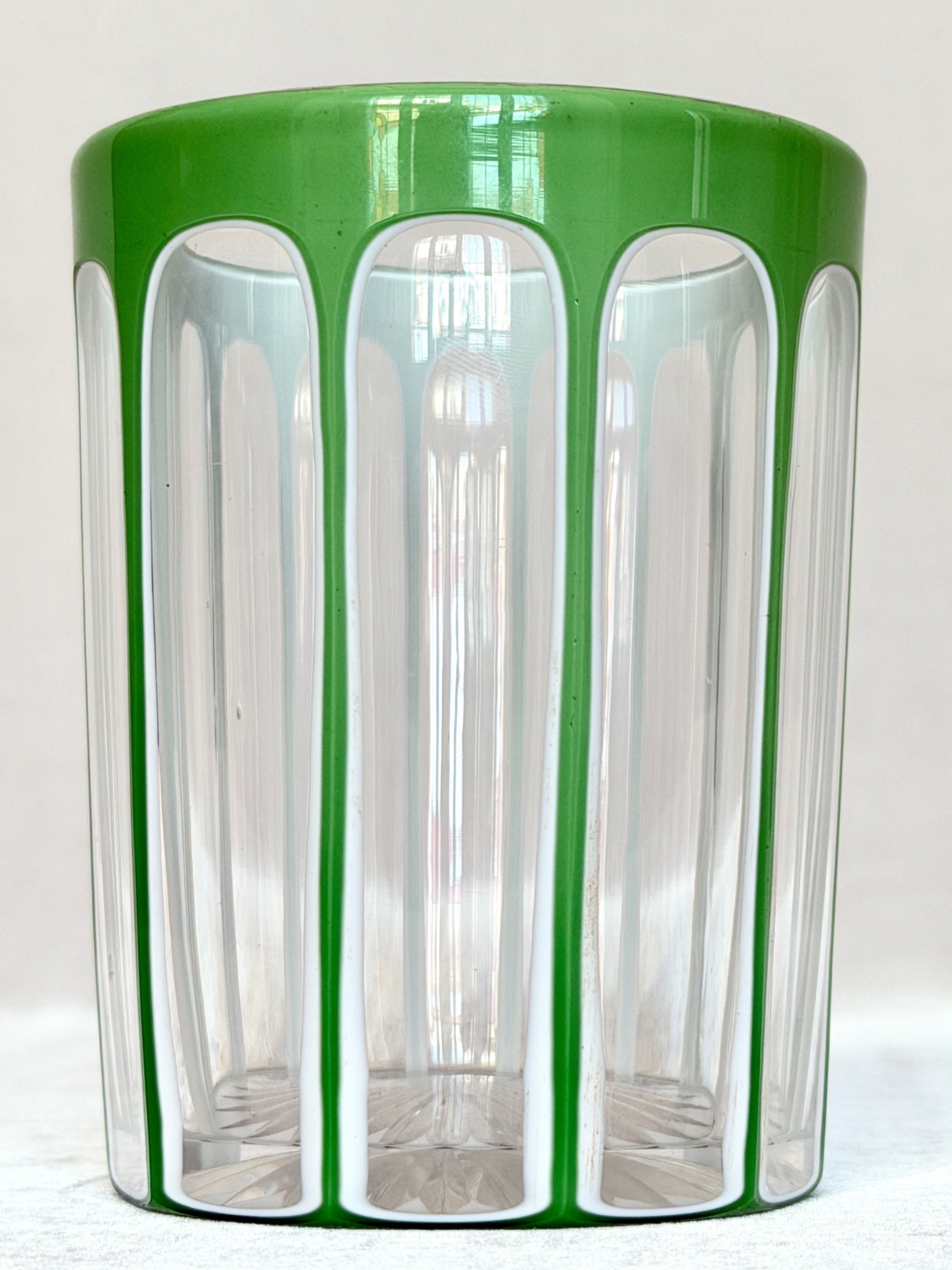Green Bohemia Etched Glass