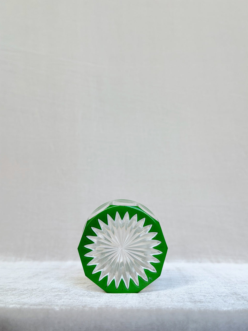 Green Bohemia Etched Glass