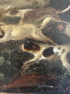 Hounds and Hare Oil Painting