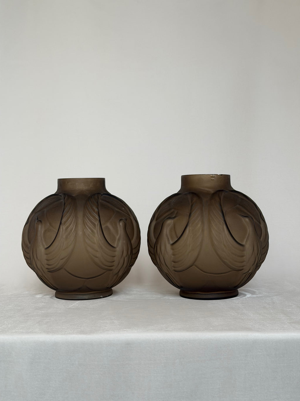Pair of Art Deco Glass Vases
