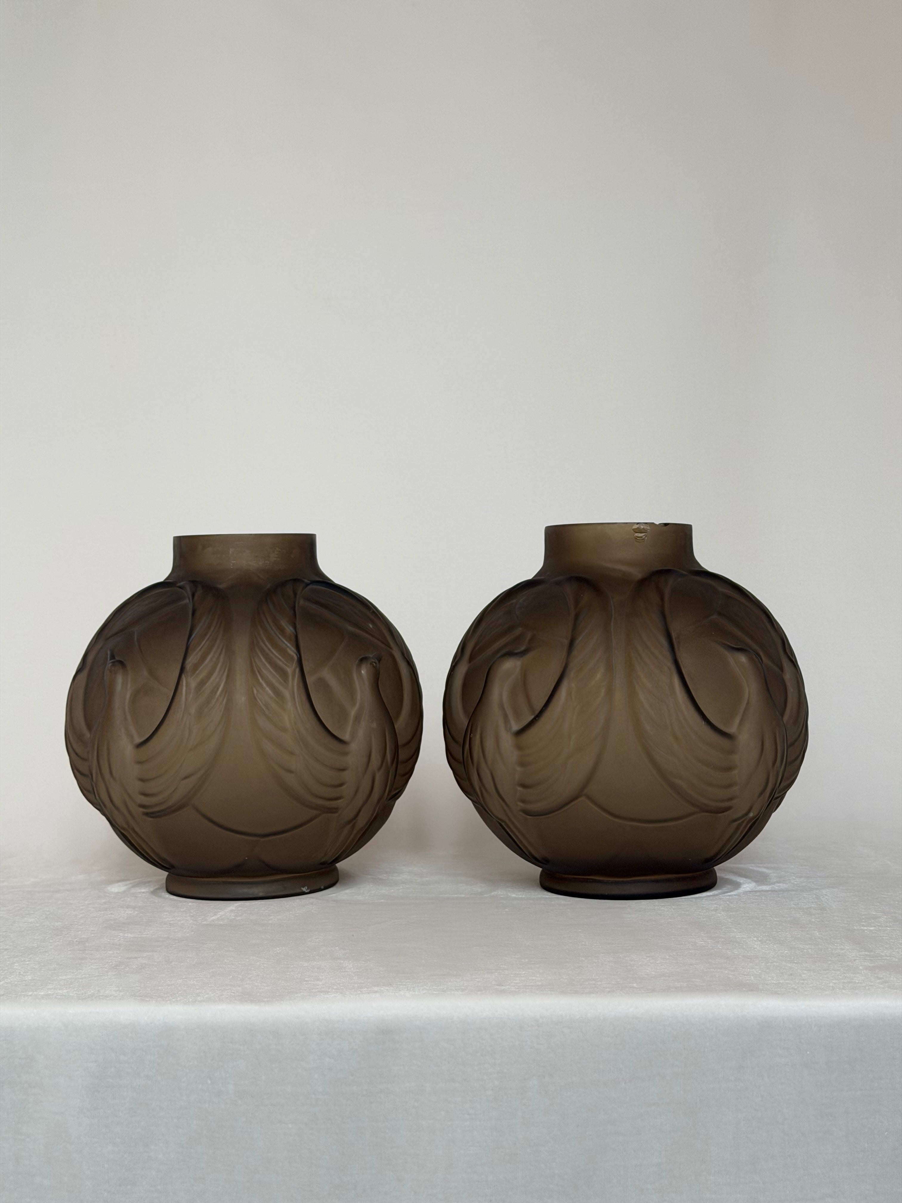 Pair of Art Deco Glass Vases