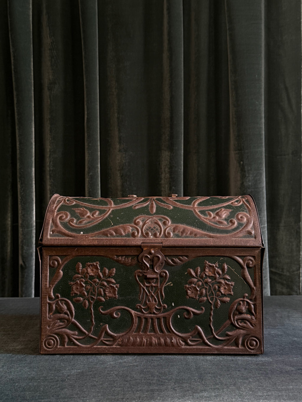 Art Nouveau Tin Casket