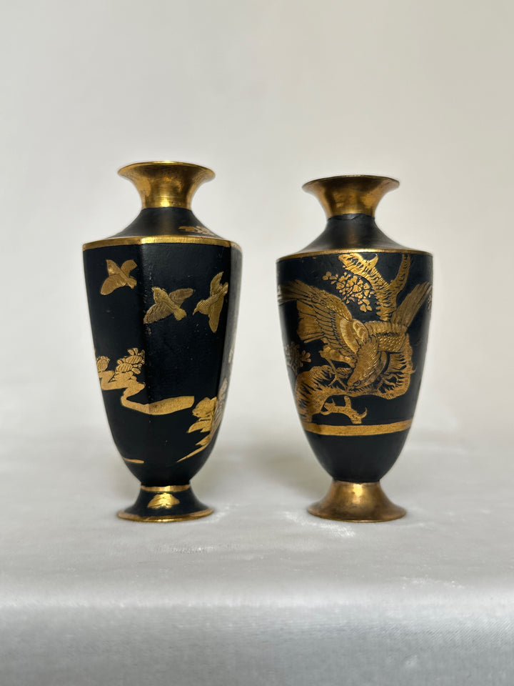 Two Pairs of Komai-Style Miniature Vases