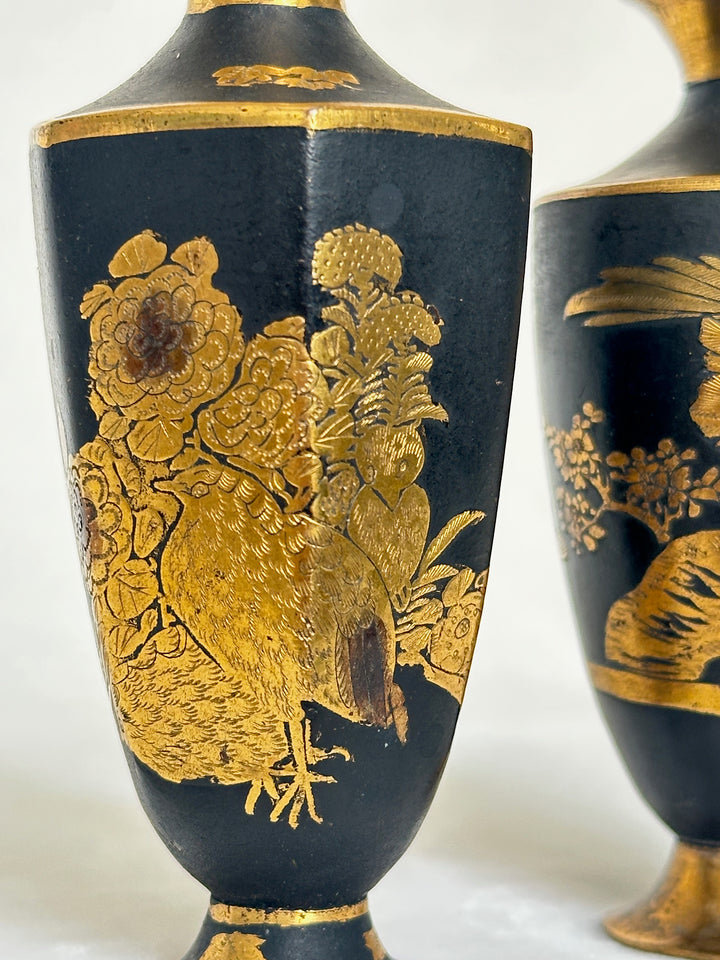 Two Pairs of Komai-Style Miniature Vases