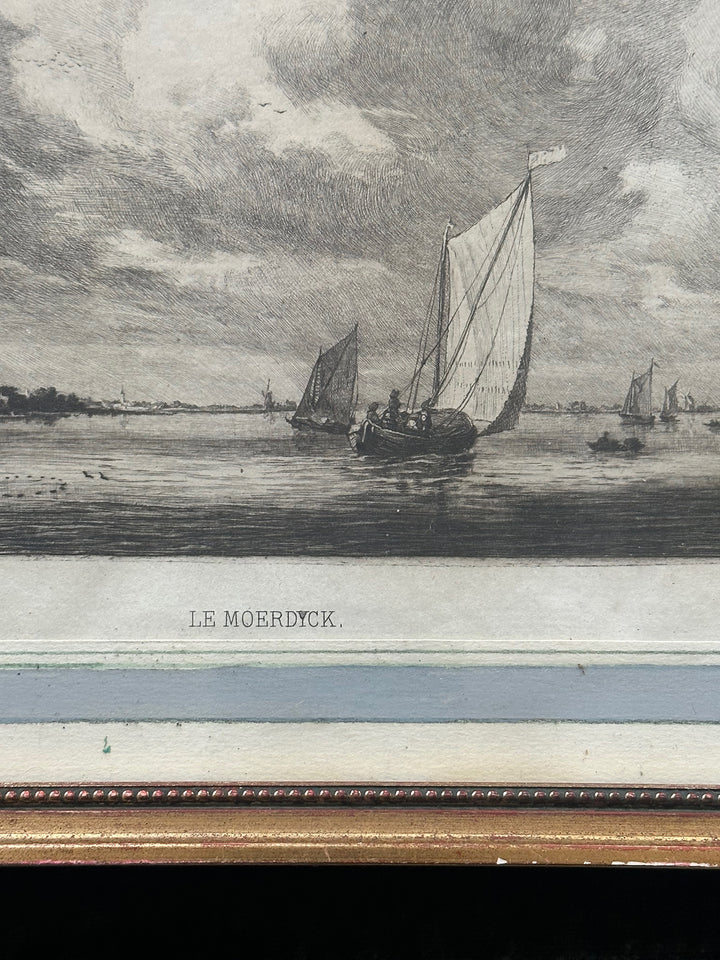 Le Meordyck Sailboat Etching