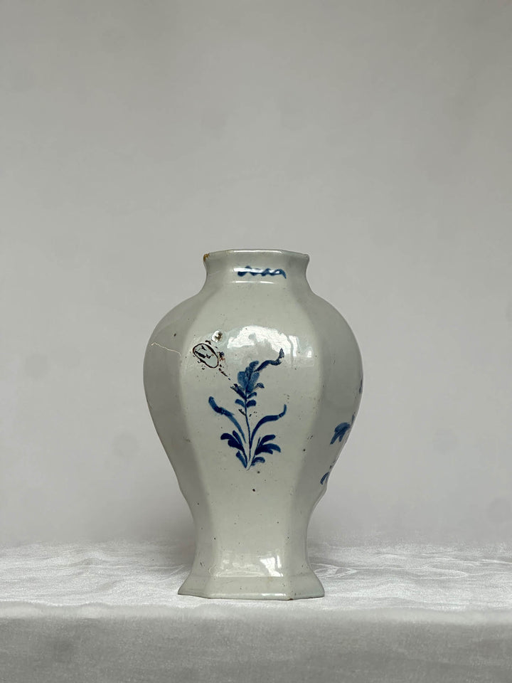Delftware Vase with Two Figures
