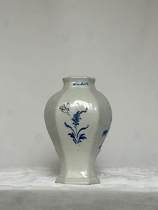 Blue Delftware Vase with Two Figures