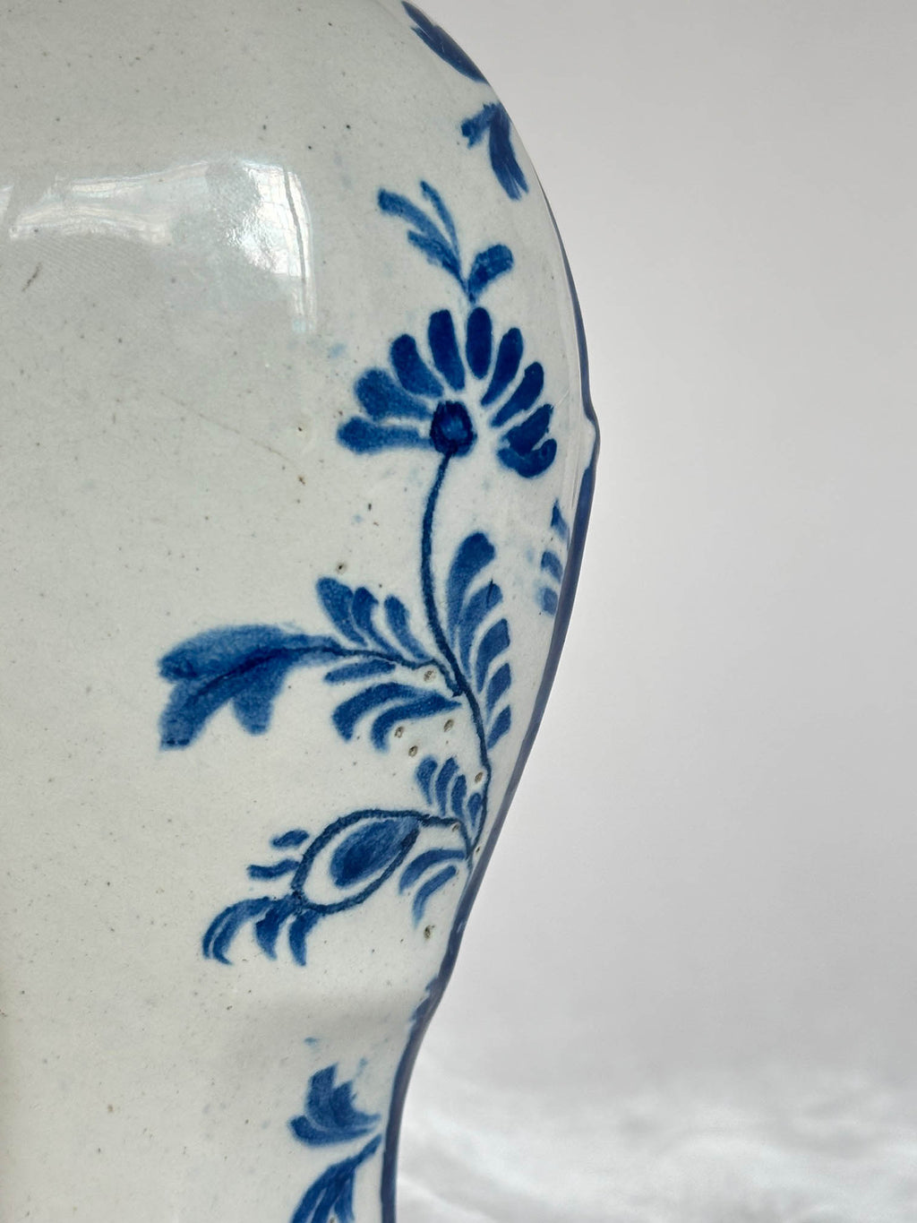 Delftware Vase with Two Figures