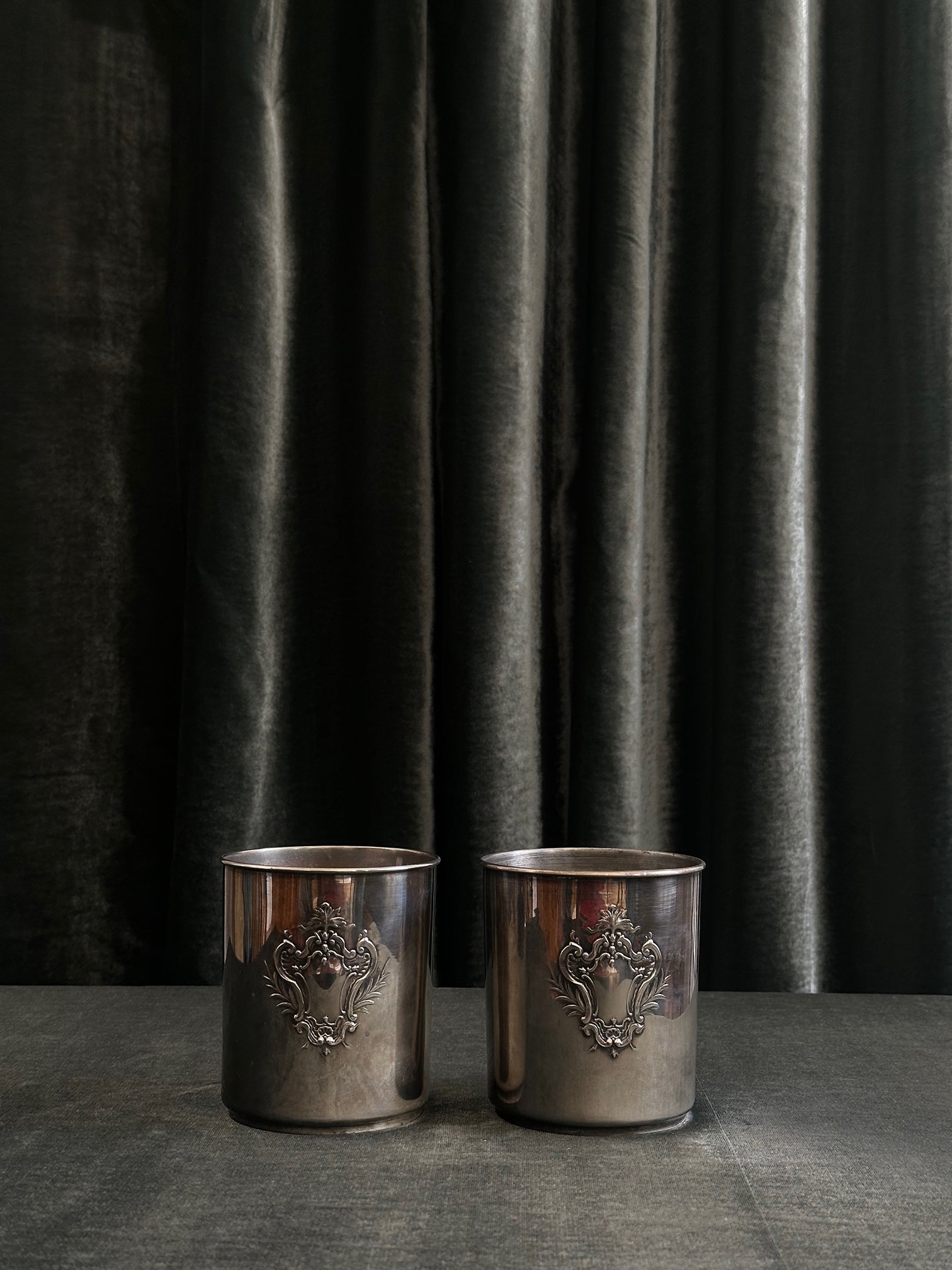 Pair of Silver-Plated Cups
