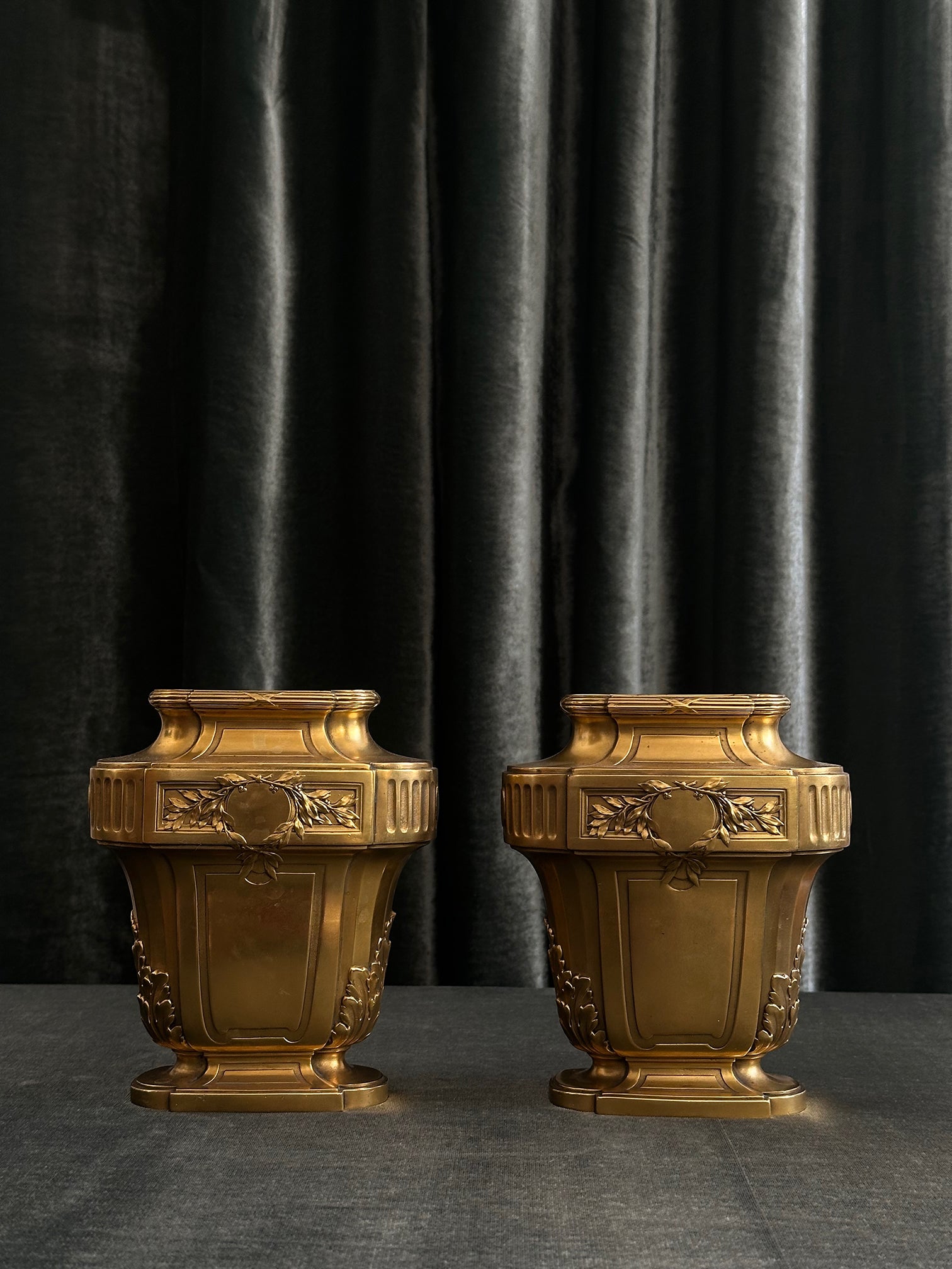 Pair of Gilt Neo Classical Vases