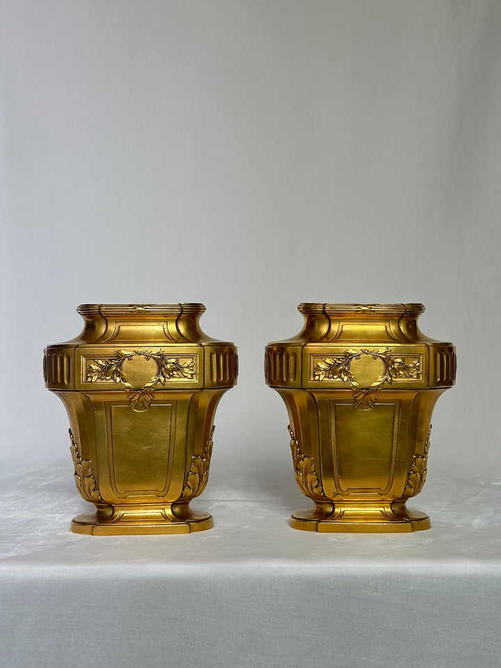 Pair of Gilt Neo Classical Vases