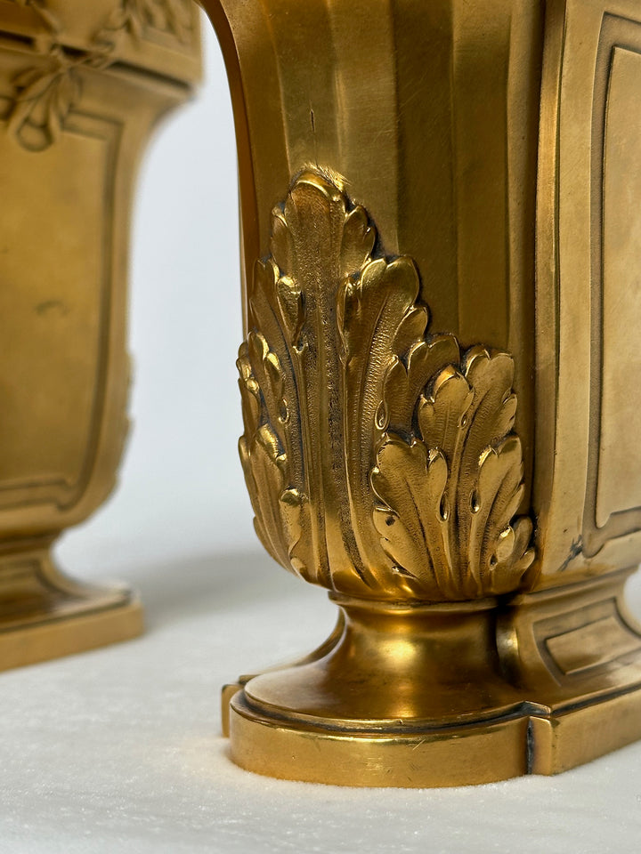 Pair of Gilt Neo Classical Vases