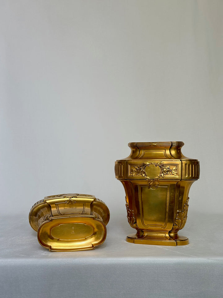 Pair of Gilt Neo Classical Vases