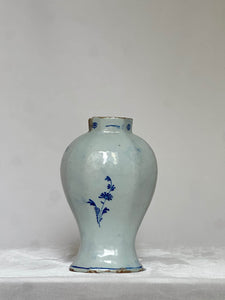 Blue Delftware Vase with River Scene