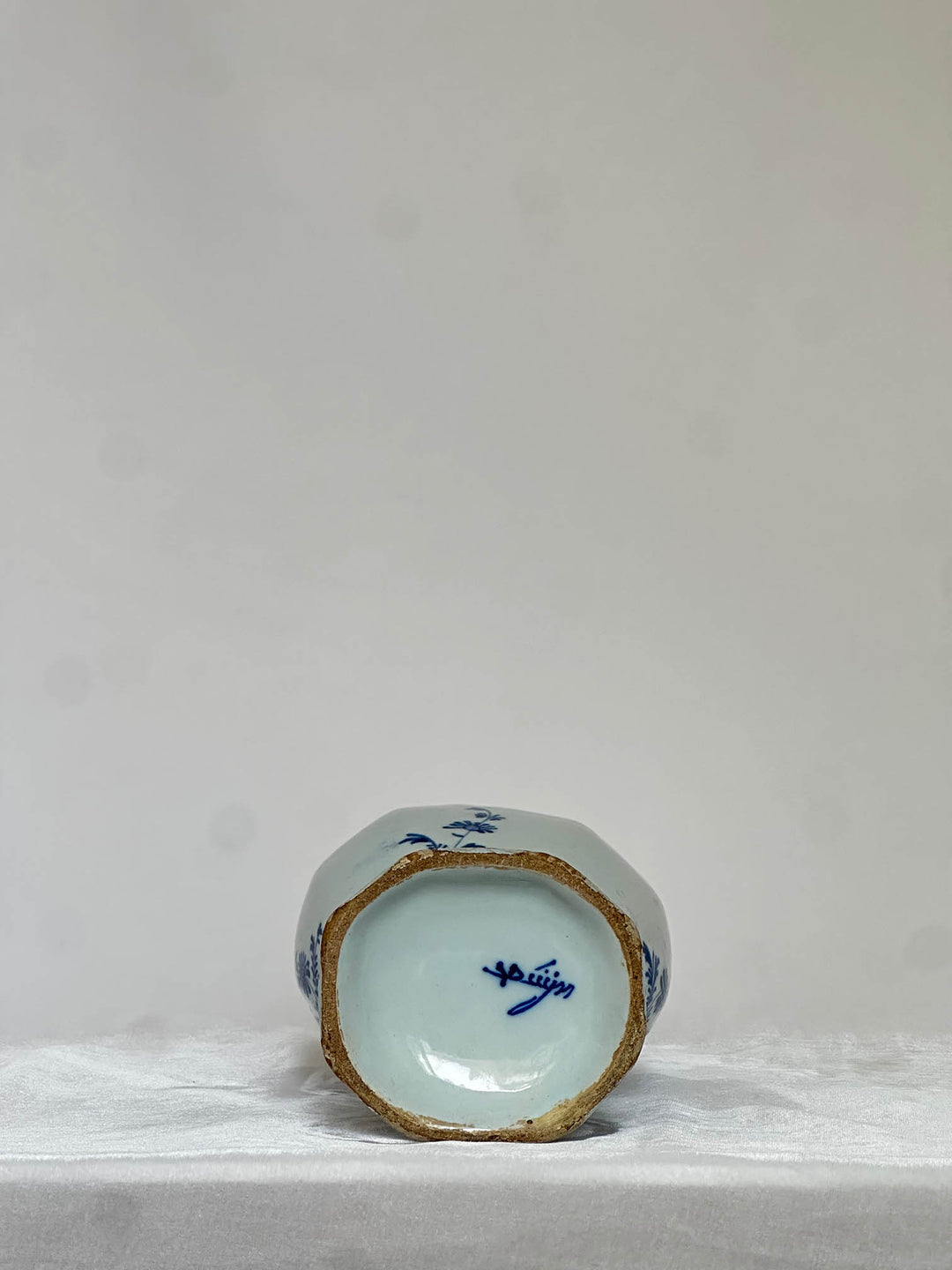 Delftware Vase with River Scene