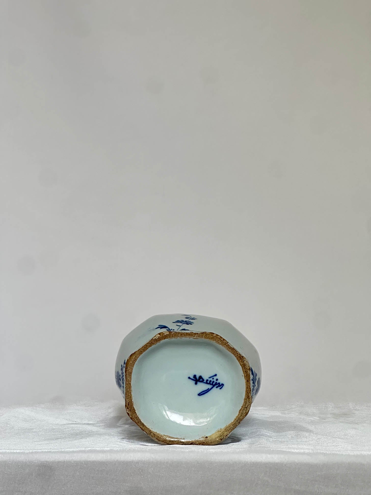 Delftware Vase with River Scene