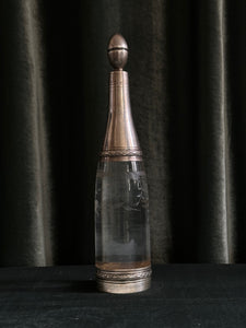 Silver-Mounted Glass Bottle