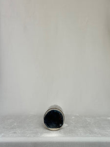 Silver-Mounted Glass Bottle