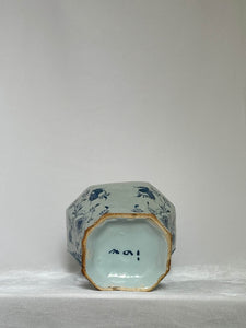 Blue Delftware Vase with Village Scene